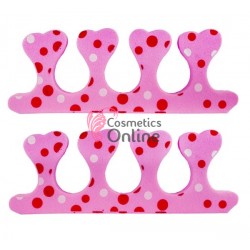 Despartitoare pentru degete clasice Roz cu Buline MJ 1026552